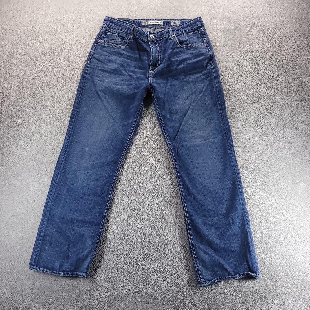 BKE Tyler Jeans Mens 36x30 Blue Tyler Straight Regular Fit Medium Wash Denim